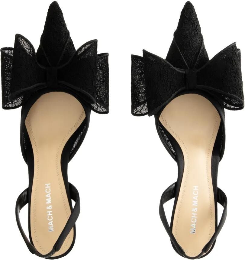 MACH & MACH Le Cadeau slingback pumps Zwart - Foto 2