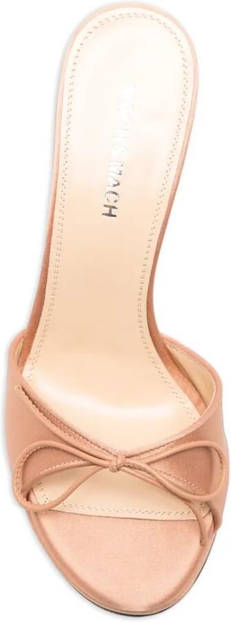 MACH & MACH Little Plateau sandalen met strikdetail en hak Bruin - Foto 4