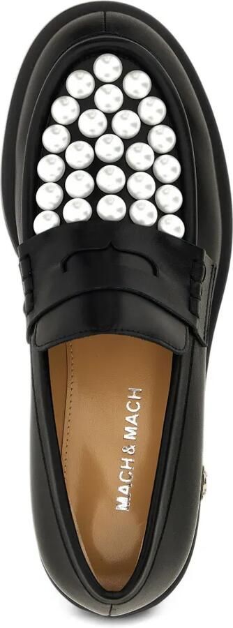 MACH & MACH Loafers verfraaid met parel Zwart - Foto 4
