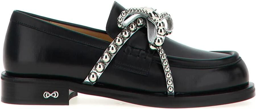 MACH & MACH Loafers verfraaid met studs Zwart