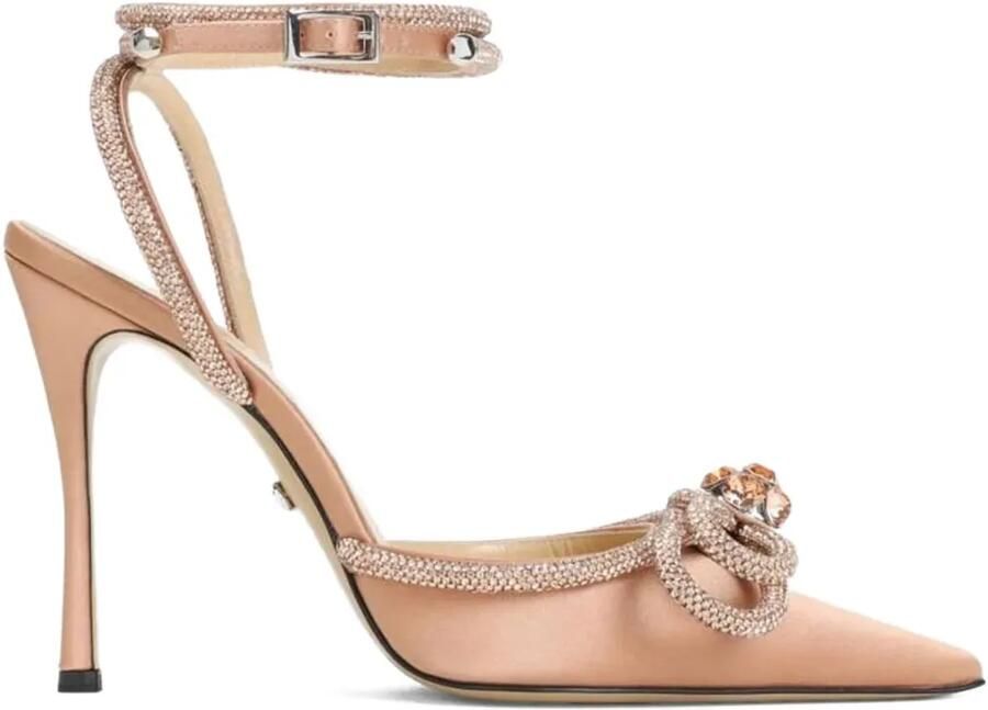 MACH & MACH Pumps verfraaid met kristallen Beige