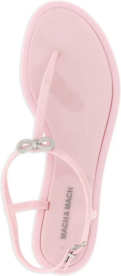 MACH & MACH Sandalen verfraaid met kristallen en dubbele strik Roze - Foto 4