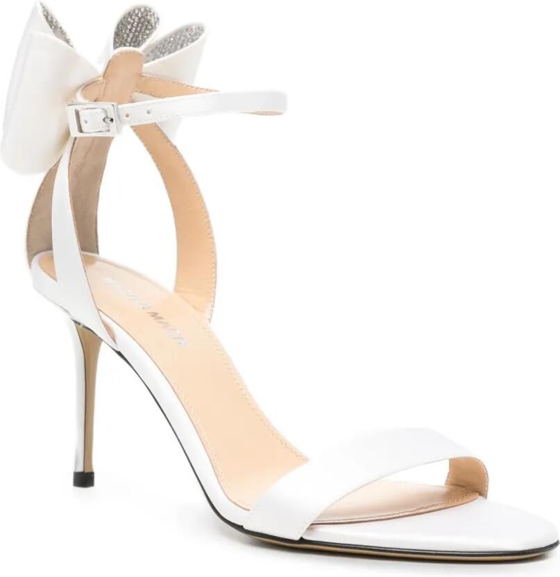 MACH & MACH Sandalen verfraaid met strik en kristallen Wit - Foto 2