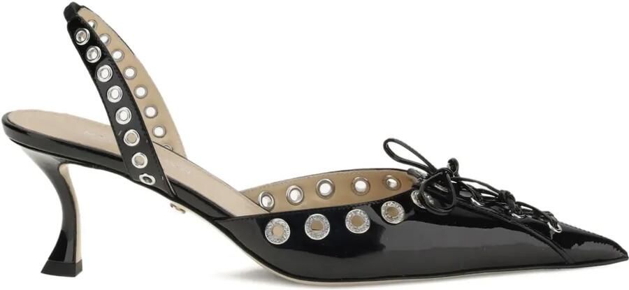 MACH & MACH Slingback pumps met kristallen Zwart