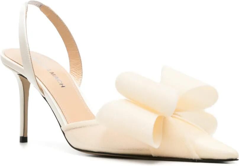 MACH & MACH Slingback pumps met strikdetail Beige