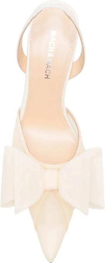 MACH & MACH Slingback pumps met strikdetail Beige - Foto 3