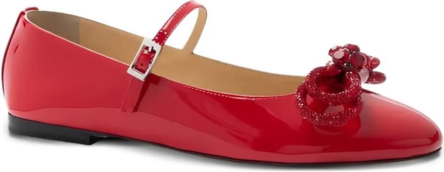 MACH & MACH Verfraaide ballerina's Rood