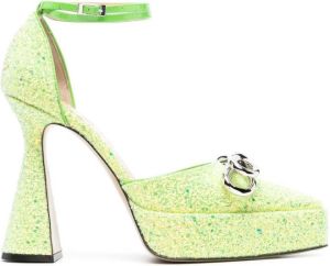 MACH & MACH Pumps met glitter Groen
