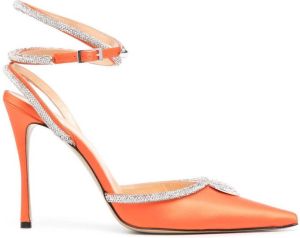 MACH & MACH Pumps met kristallen hart Oranje