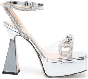 MACH & MACH Sandalen met strikdetail Zilver