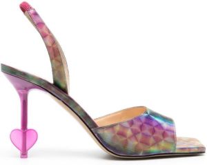 MACH & MACH Slingback sandalen met vierkante neus Paars