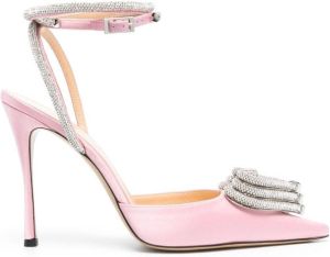MACH & MACH Triple Heart pumps verfraaid met kristallen Roze