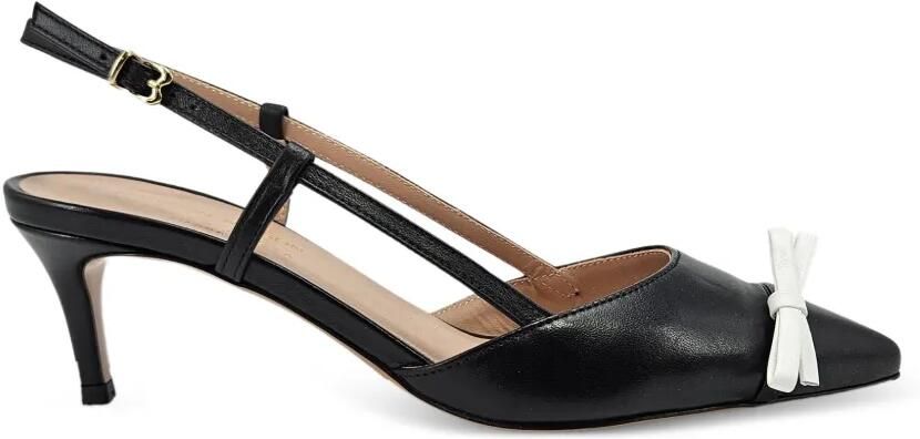 Madison Maison Alessia leren slingback pumps Zwart