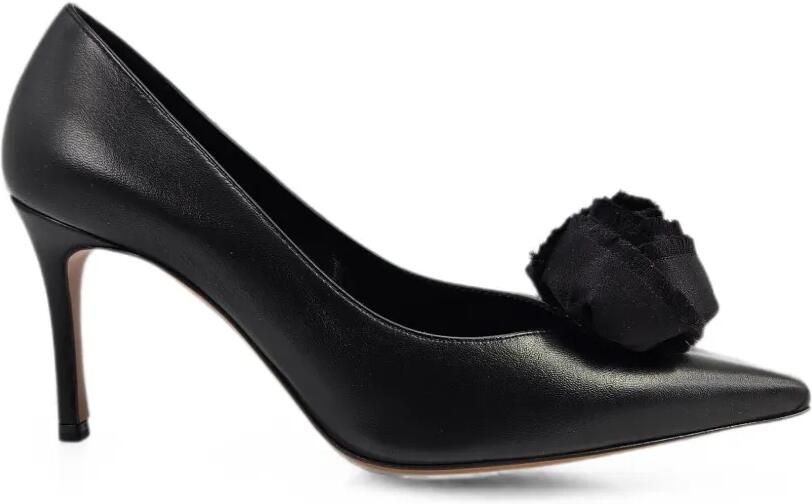 Madison Maison Linia pumps met puntige neus en bloemen Zwart