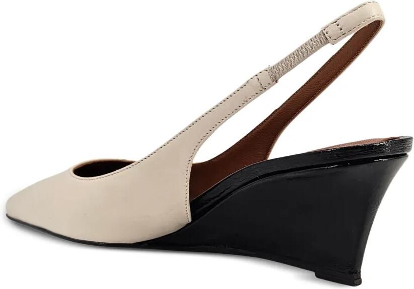 Madison Maison Louis slingback pumps met sleehak Beige - Foto 2