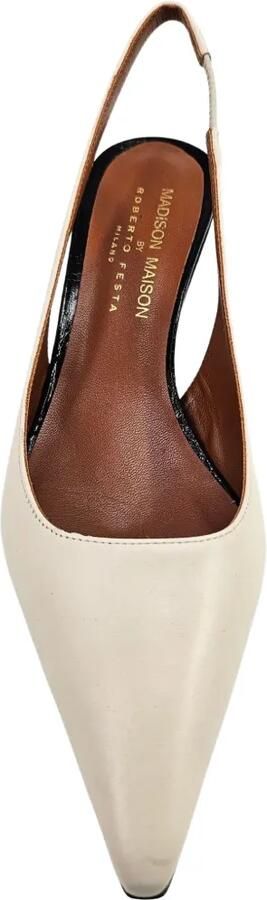 Madison Maison Louis slingback pumps met sleehak Beige - Foto 4