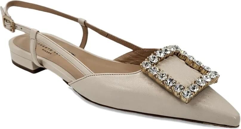 Madison Maison Platte slingback pumps verfraaid met strik Beige - Foto 2