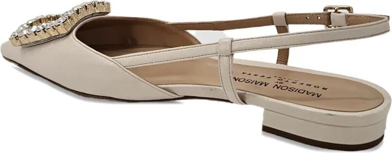 Madison Maison Platte slingback pumps verfraaid met strik Beige - Foto 4