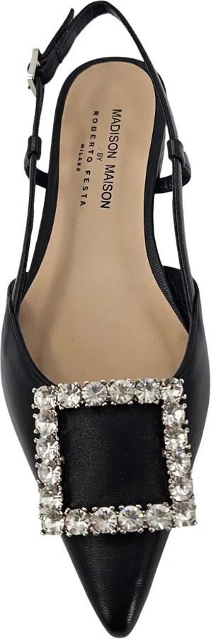Madison Maison Platte slingback pumps verfraaid met strik Zwart