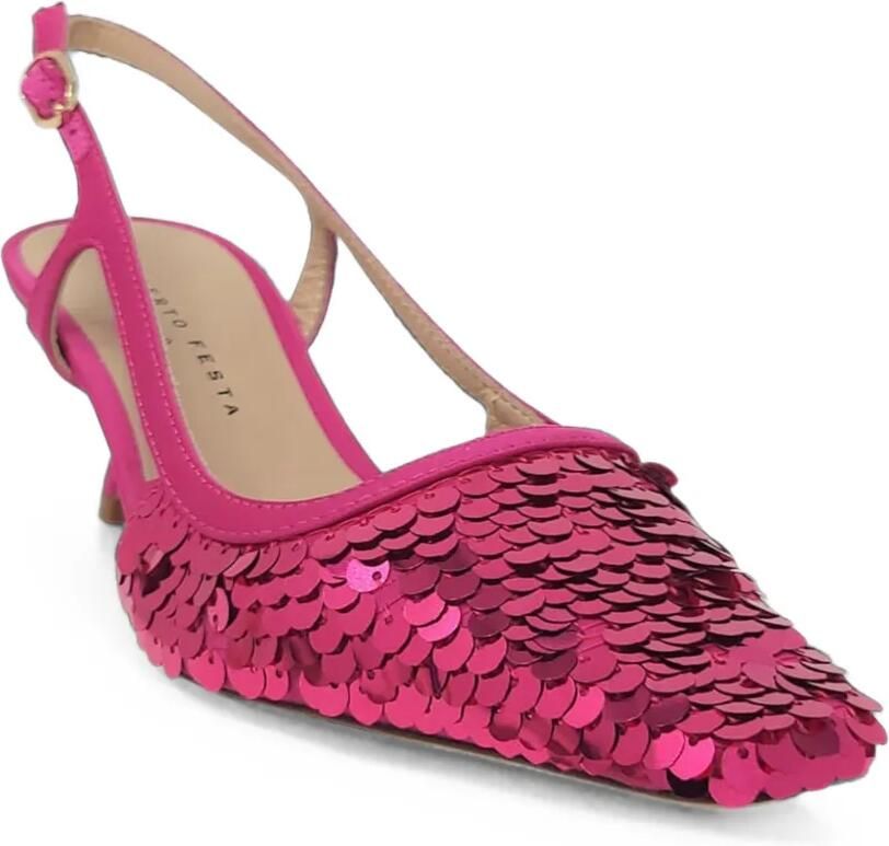 Madison Maison Slingback pumps verfraaid met pailletten Roze - Foto 2