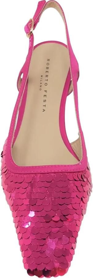 Madison Maison Slingback pumps verfraaid met pailletten Roze - Foto 4