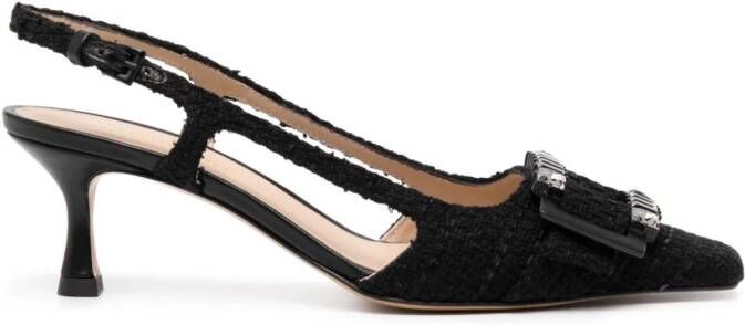 Madison.Maison 50 mm Atena slingback pumps Zwart
