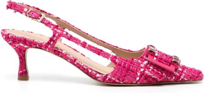 Madison.Maison 50 mm Atena slingback pumps Roze
