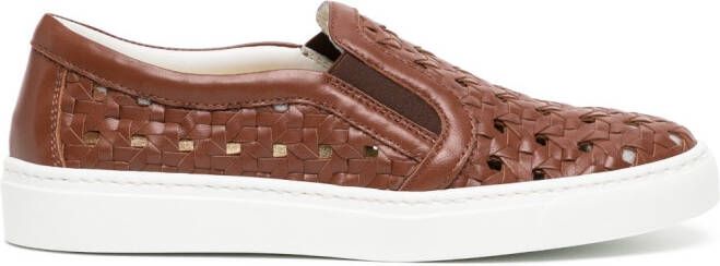 Madison.Maison Leren sneakers Bruin