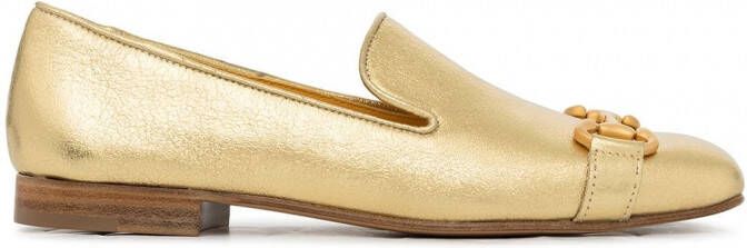 Madison.Maison Loafers met vierkante neus Goud