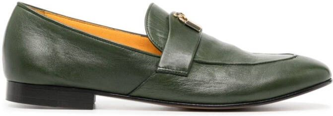 Madison.Maison Lock leren loafers Groen