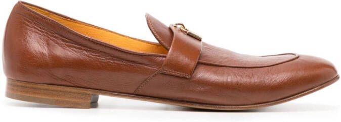 Madison.Maison Lock leren loafers Bruin