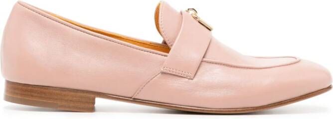 Madison.Maison Lock leren loafers Roze