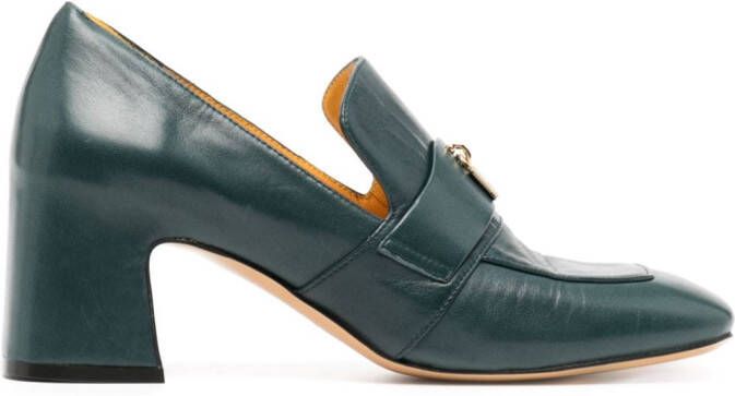 Madison.Maison Lock leren pumps 70 mm Groen