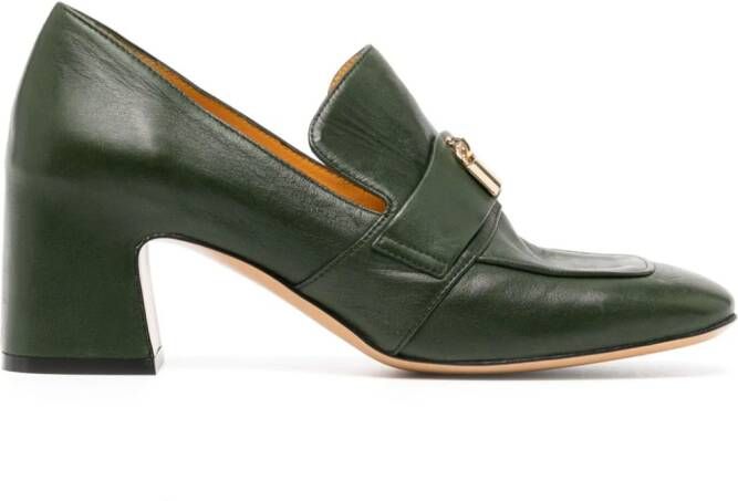 Madison.Maison Lock leren pumps 70 mm Groen