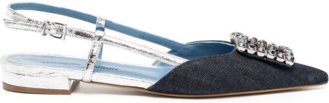 Madison.Maison Slingback pumps verfraaid met kristallen Blauw