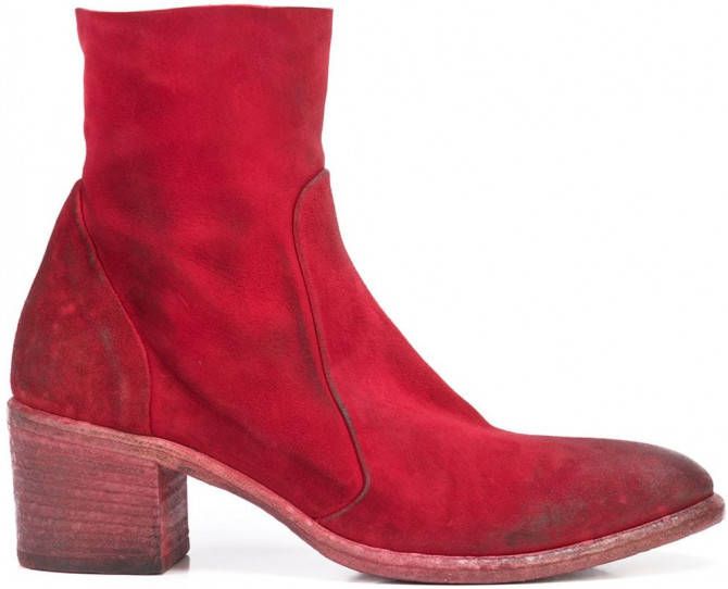 Madison.Maison Suède enkellaarzen RED