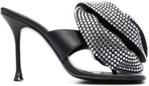 Magda Butrym Sandalen met 3D bloemdetail Zwart
