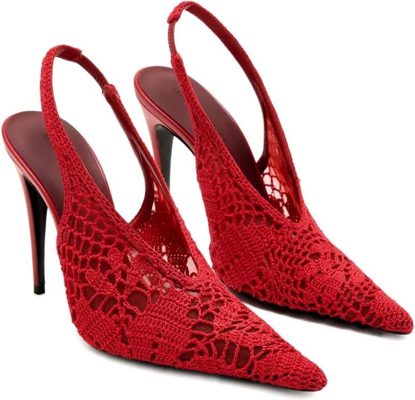 Magda Butrym 105 mm gehaakte slingback pumps Rood - Foto 2
