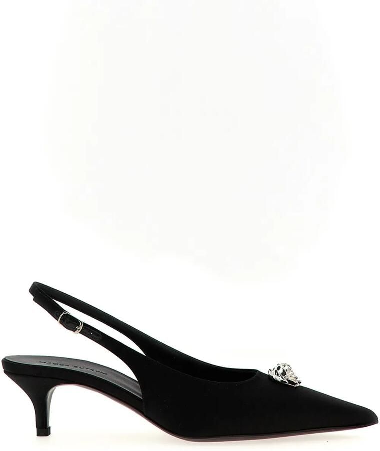Magda Butrym 45 mm Rosetta slingback pumps Zwart