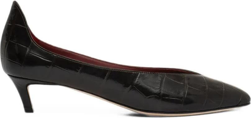 Magda Butrym croc-effect leather pumps Bruin