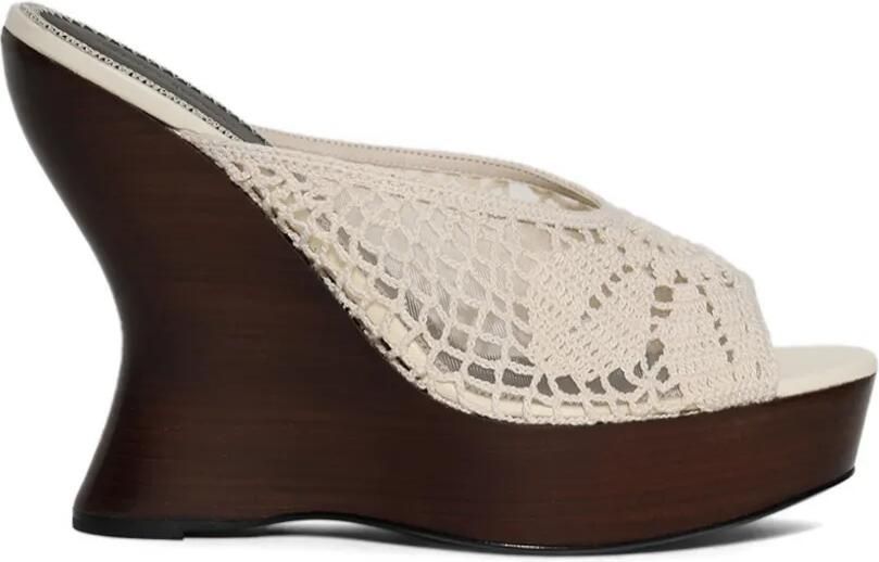 Magda Butrym Gehaakte sandalen met sleehak Beige