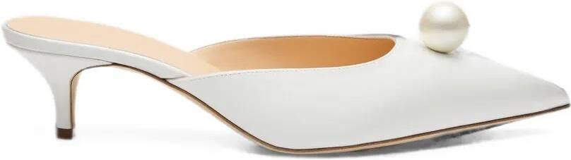 Magda Butrym Muiltjes met puntige neus en parels Beige