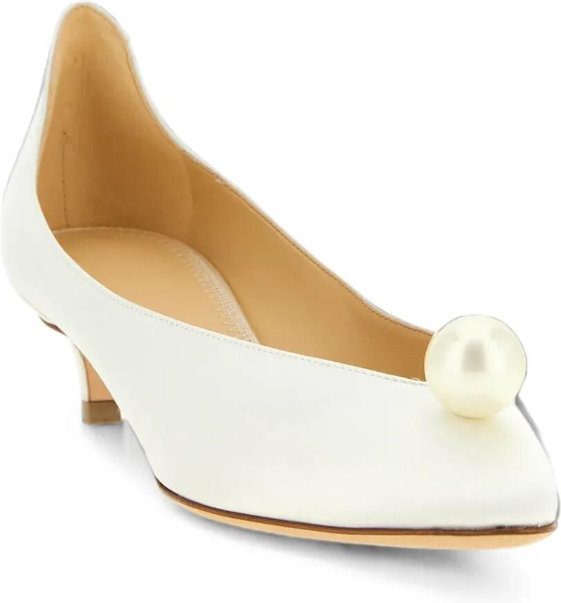 Magda Butrym Pumps met satijnen afwerking en hak Wit - Foto 2