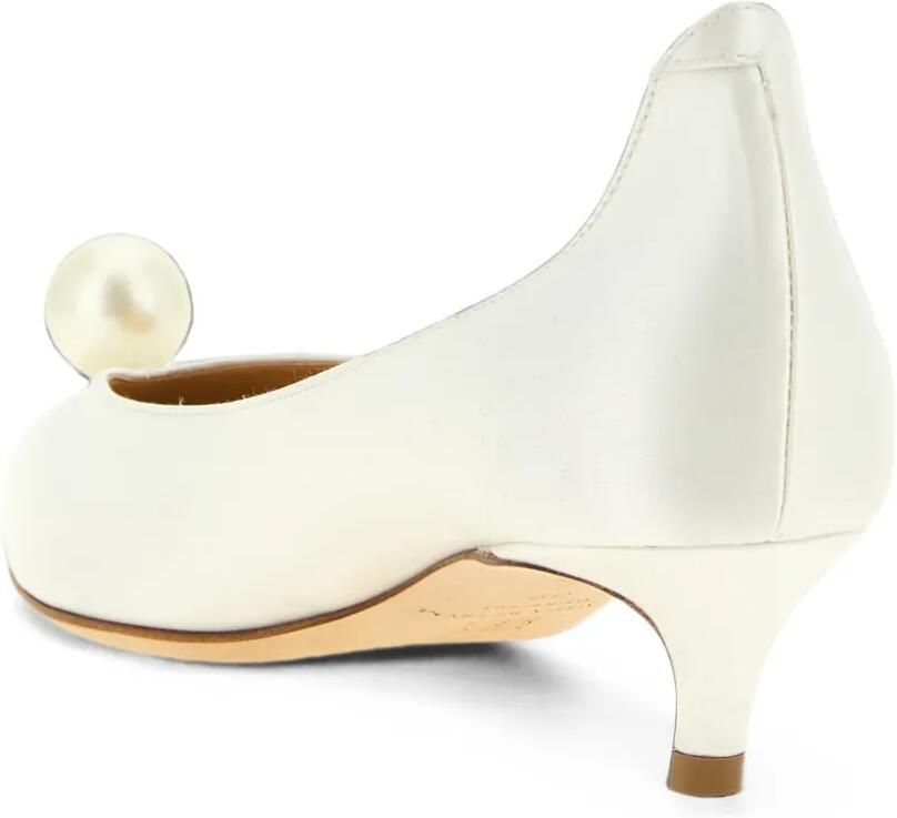 Magda Butrym Pumps met satijnen afwerking en hak Wit - Foto 3
