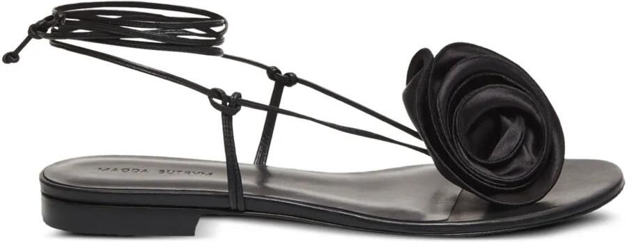 Magda Butrym Sandalen met bloemenapplicatie Zwart