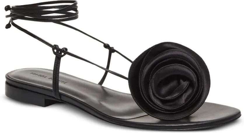 Magda Butrym Sandalen met bloemenapplicatie Zwart - Foto 3