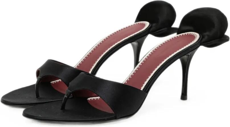 Magda Butrym Satijnen sandalen Zwart - Foto 4