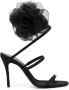 Magda Butrym Sandalen met organza bloemen Zwart - Thumbnail 1