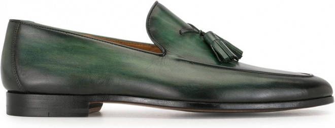 Magnanni Leren loafers Groen