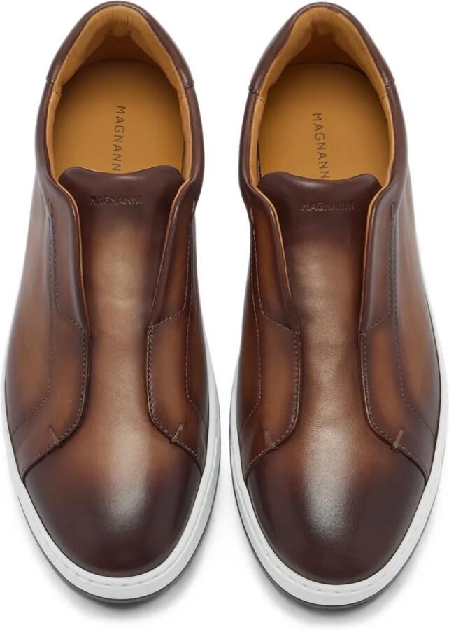 Magnanni Gepolijste leren sneakers Bruin - Foto 3